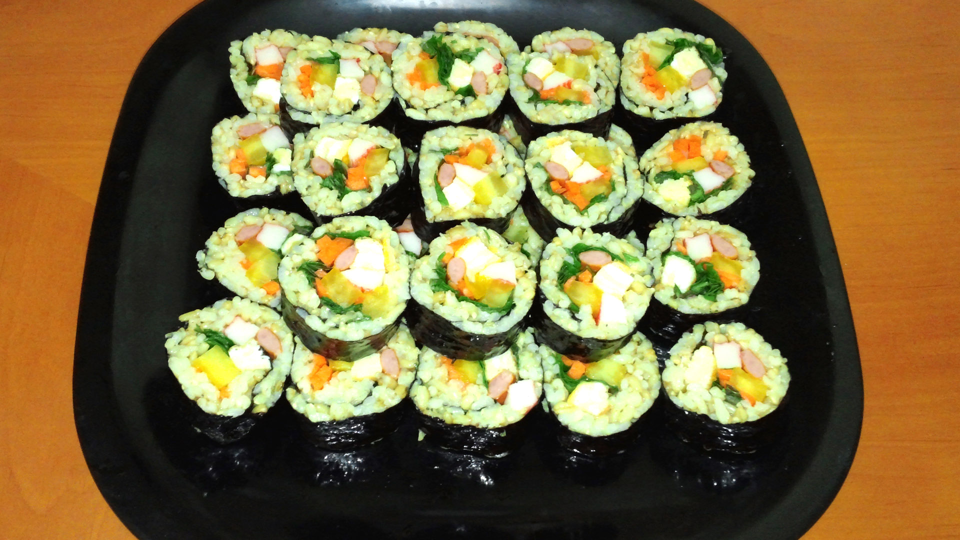 Making Kimbab rice rolls - Yori, Hey!