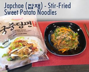 JapChae Stir Fried Sweet Potato Noodle Dish