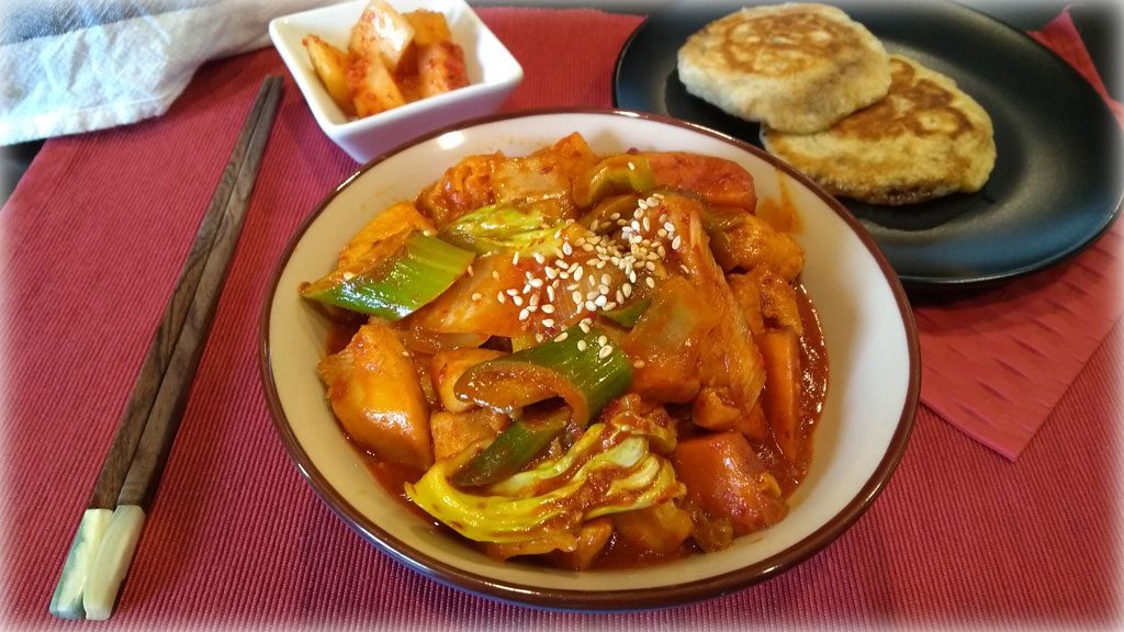 Dak-Galbi (닭갈비) - Korean Spicy Stir-fried Chicken