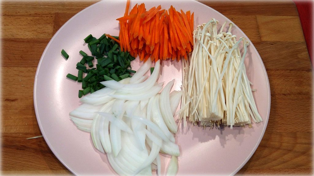 Bulgogi-Korean Marinated Beef (불고기) - Chopped Vegetables